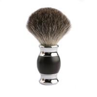 D815 Amazon hot sell barber beard brush metal with wooden handle shaving brush badger hair for mens facial