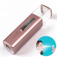 Portable handy usb rechargeable white pink rose gold 38ml face Nano Mist Facial Sprayer